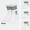 Αγορά 🛒 Adidas Originals Mid Cut Crew Κάλτσες 3Pack WHITE/BLACK 🧨