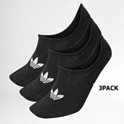 Ολοκαίνουργιο 🎁 Κάλτσες Adidas Originals No Show Sock 3 Pairs BLACK 🥰