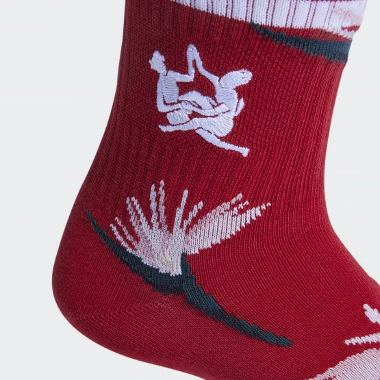 Νέος ✔️ Κάλτσες Adidas Originals Thebe Magugu Crew 🧦 Socks 2 Pairs Off White / Power Red 🤩