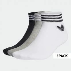 Προϋπολογισμός 😀 Κάλτσες Adidas Originals Trefoil 3-Pack Unisex Κάλτσες WHITE/MGREYH/BLACK ✔️