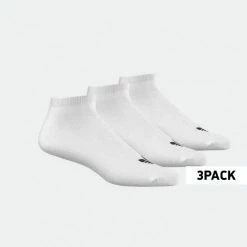 Προώθηση 🛒 Κάλτσες Adidas Originals Trefoil Liner 3-Pack Unisex Κοντές Κάλτσες White/White/Black 💯