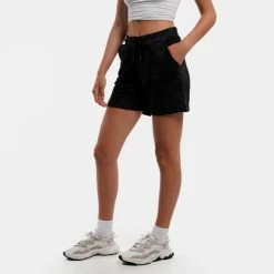 Τοπ 10 😍 Σορτς | Βερμούδες Target Bermuda Frenchterry "Happy" Γυναικείο Σορτς ΜΑΥΡΟ ⌛