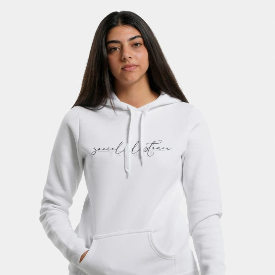 ΧΟΝΔΡΙΚΟ ΕΜΠΟΡΙΟ 🔥 Μπλούζα Με Κουκούλα Target "Social" Fleece Γυναικεία Μπλούζα με Κουκούλα ΛΕΥΚΟ ⭐ - Image 3
