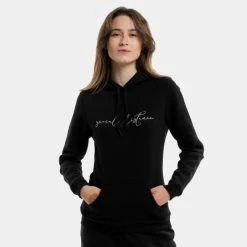 Αγορά 😍 Μπλούζα Με Κουκούλα Target "Social" Fleece Γυναικεία Μπλούζα με Κουκούλα ΜΑΥΡΟ 🔥