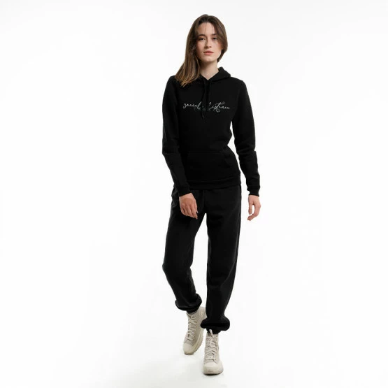 Αγορά 😍 Μπλούζα Με Κουκούλα Target "Social" Fleece Γυναικεία Μπλούζα με Κουκούλα ΜΑΥΡΟ 🔥 - Image 4