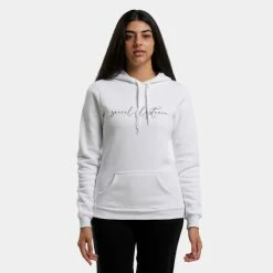 ΧΟΝΔΡΙΚΟ ΕΜΠΟΡΙΟ 🔥 Μπλούζα Με Κουκούλα Target "Social" Fleece Γυναικεία Μπλούζα με Κουκούλα ΛΕΥΚΟ ⭐