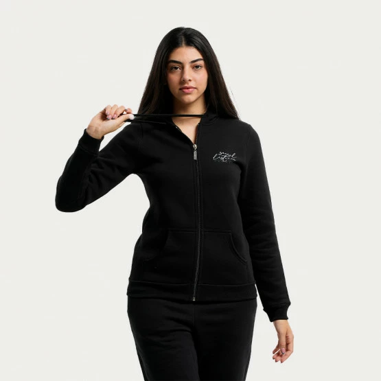 Κουπόνι 👏 Ζακέτες Target Social Jacket Hoodie Γυναικεία Ζακέτα ΜΑΥΡΟ 🛒