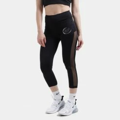 Τοπ 10 🧨 Target Legging 7/8 Scuba & Sheer Fabric "Raster" Γυναικείο Κολάν 7/8 ΜΑΥΡΟ 👍
