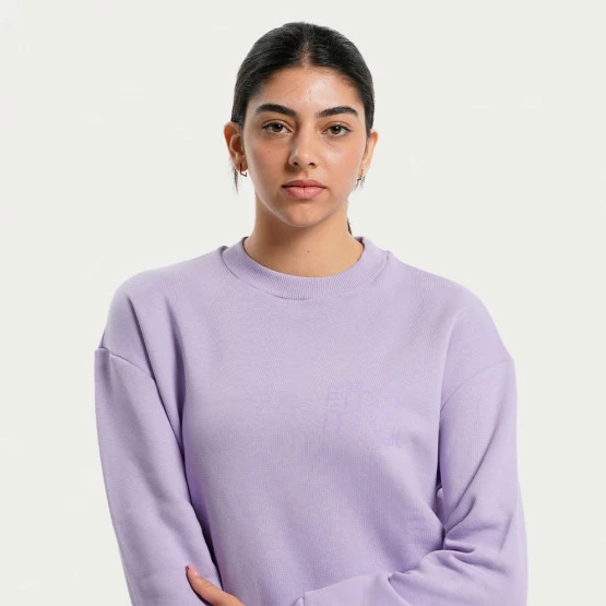 Εκπτωση ⭐ Φούτερ Target Loose Fleece "Moment Loose" Γυναικεία Μπλούζα Φούτερ ΛΙΛΑ 🌟 - Image 3