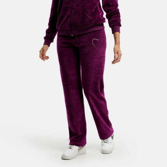 Προώθηση 🥰 Σετ Φόρμας Target Set With Hoodie Velour Γυναικείο Σετ Με Κουκούλα ΚΡΑΣΙ 🤩 - Image 6