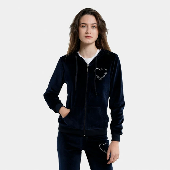 Ολοκαίνουργιο 🔔 Σετ Φόρμας Target Set With Hoodie Velour Γυναικείο Σετ Με Κουκούλα ΜΠΛΕ ❤️ - Image 3