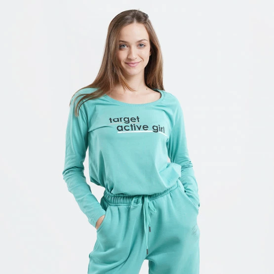 Το φθηνότερο 🥰 Μπλούζα Μακρύ Μανίκι Target Logo ''Active'' Γυναικεία Μπλούζα με Μακρύ Μανίκι ΜΕΝΤΑ 🔔