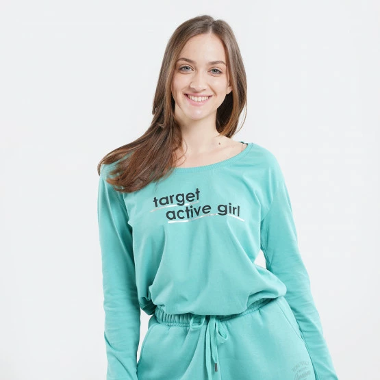 Το φθηνότερο 🥰 Μπλούζα Μακρύ Μανίκι Target Logo ''Active'' Γυναικεία Μπλούζα με Μακρύ Μανίκι ΜΕΝΤΑ 🔔 - Image 3