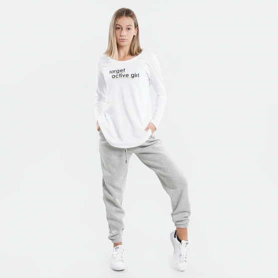 Πολύ καλή προσφορά ⌛ Μπλούζα Μακρύ Μανίκι Target Logo ''Active'' Γυναικεία Μπλούζα με Μακρύ Μανίκι ΛΕΥΚΟ 👍 - Image 4
