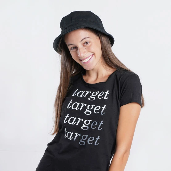 Προϋπολογισμός 😉 T-shirts | Μπλούζα κοντό μανίκι Target Loose Γυναικείο T-shirt ΜΑΥΡΟ 🥰 - Image 3