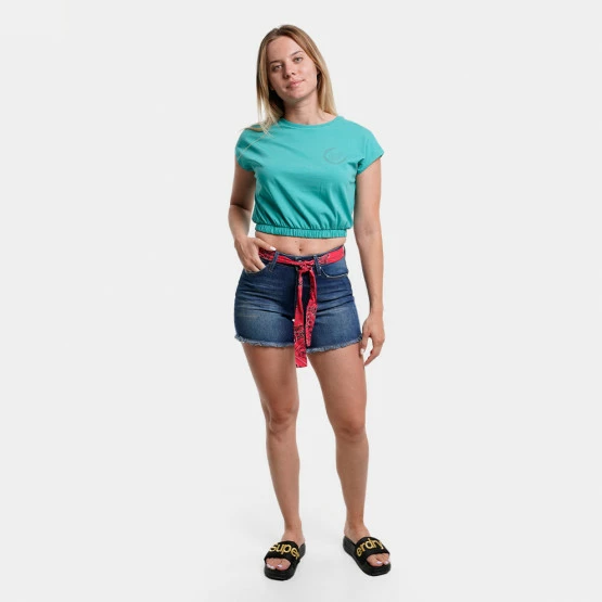 Συμφωνίες 🔥 T-shirts | Μπλούζα κοντό μανίκι Target "Raster" Γυναικείο T-shirt ΜΕΝΤΑ 😍 - Image 4