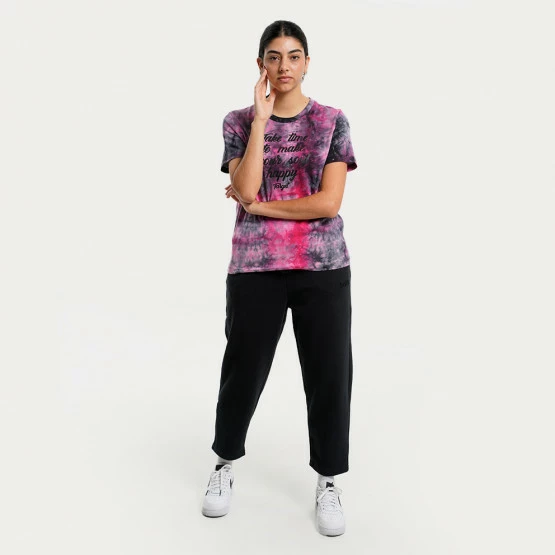 Η καλύτερη συμφωνία 🥰 T-shirts | Μπλούζα κοντό μανίκι Target Tie Dye "Happy" Γυναικείο T-shirt ΦΟΥΞ ✨ - Image 4