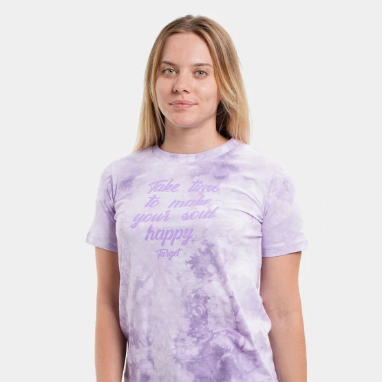 Εκπτωση 👏 T-shirts | Μπλούζα κοντό μανίκι Target Tie Dye "Happy" Γυναικείο T-shirt ΛΙΛΑ ❤️ - Image 3